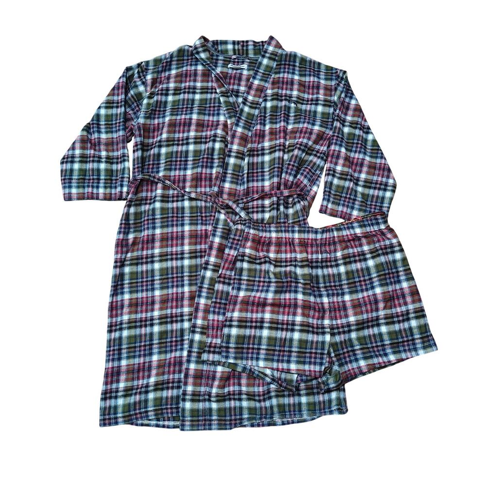 Tommy Bahama Colorful Flannel Sleep Shorts Matching Rob Mens Large